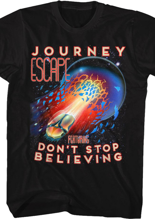 Black Don't Stop Believing Journey T-Shirt - main product image