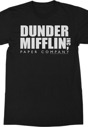 Black Dunder Mifflin The Office T-Shirt