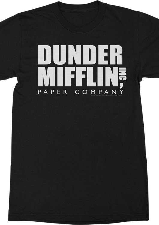 Black Dunder Mifflin The Office T-Shirt - main product image