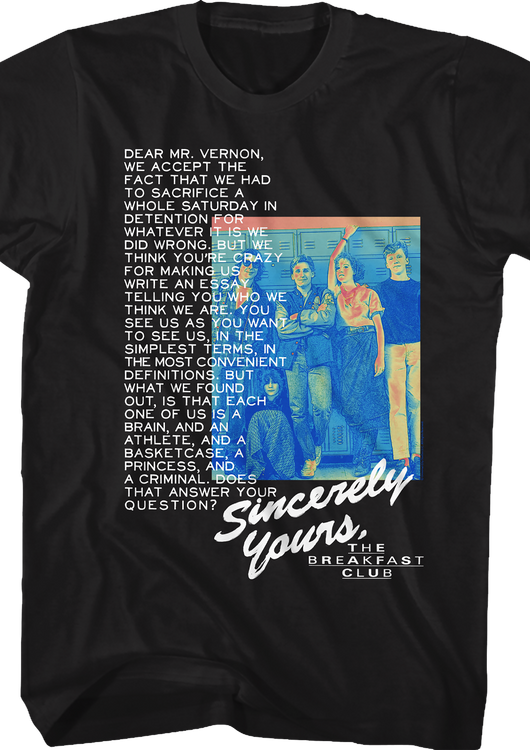 Black Essay Breakfast Club T-Shirt - main product image