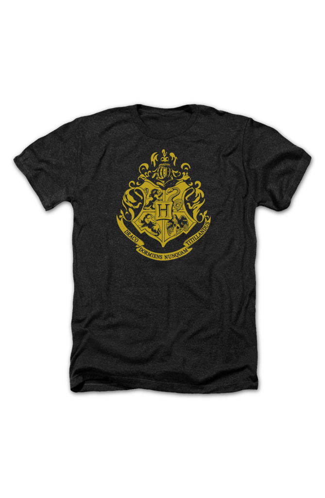 Black Heather Hogwarts Crest Harry Potter TShirt