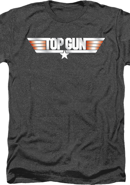 Black Heather Movie Logo Top Gun T-Shirt - main product image