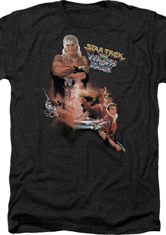 Black Heather Star Trek II The Wrath Of Khan T-Shirt - main product image