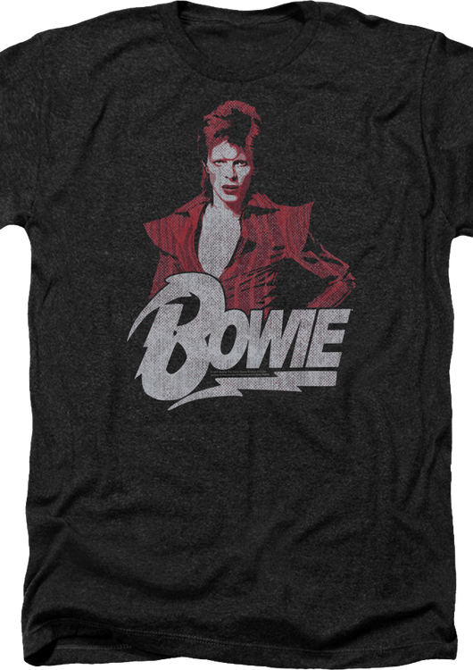 Black Heather Ziggy Stardust David Bowie T-Shirt - main product image