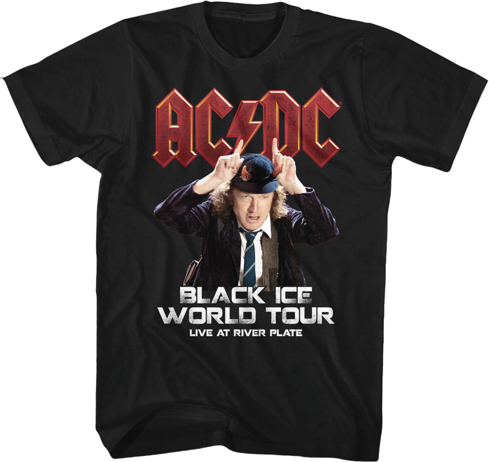 Black Ice World Tour ACDC T-Shirt: AC/DC Mens T-Shirt