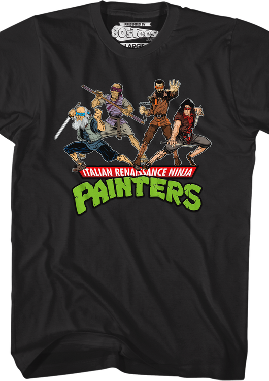 Black Italian Renaissance Ninja Painters T-Shirt - main product image