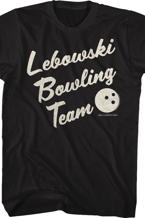 Black Lebowski Bowling Team T-Shirt - Main Image