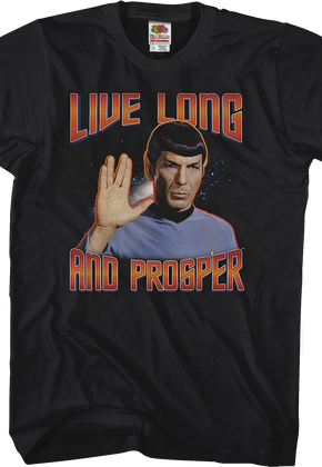 Black Live Long and Prosper Star Trek T-Shirt