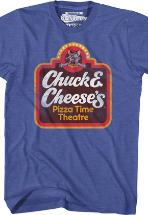 Blue Logo Chuck E. Cheese's Pizza Time Theatre T-Shirt