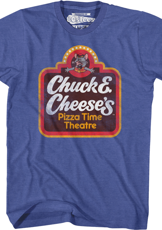 Blue Logo Chuck E. Cheese's Pizza Time Theatre T-Shirt - main product image