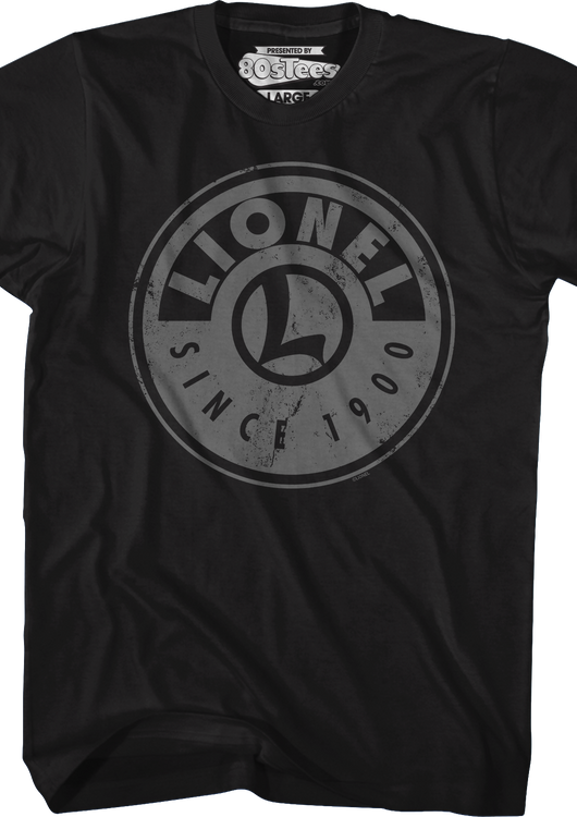 Black Logo Lionel Trains T-Shirt - main product image