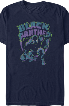 Black Panther Retro Action Pose Marvel Comics T-Shirt