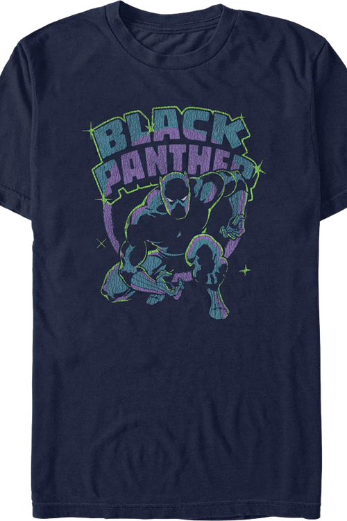 Black Panther Retro Action Pose Marvel Comics T-Shirtmain product image