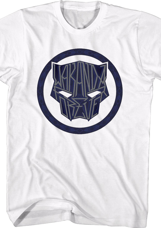 Black Panther Wakanda Forever Text Marvel Comics T-Shirt - main product image