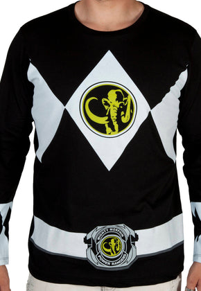 Black Ranger Long Sleeve Costume Shirt