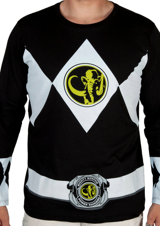 Black Ranger Long Sleeve Costume Shirt - main product image