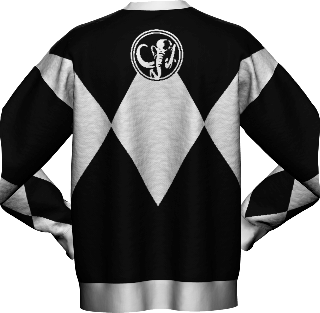 Black Ranger Mighty Morphin Power Rangers Knitted Sweater