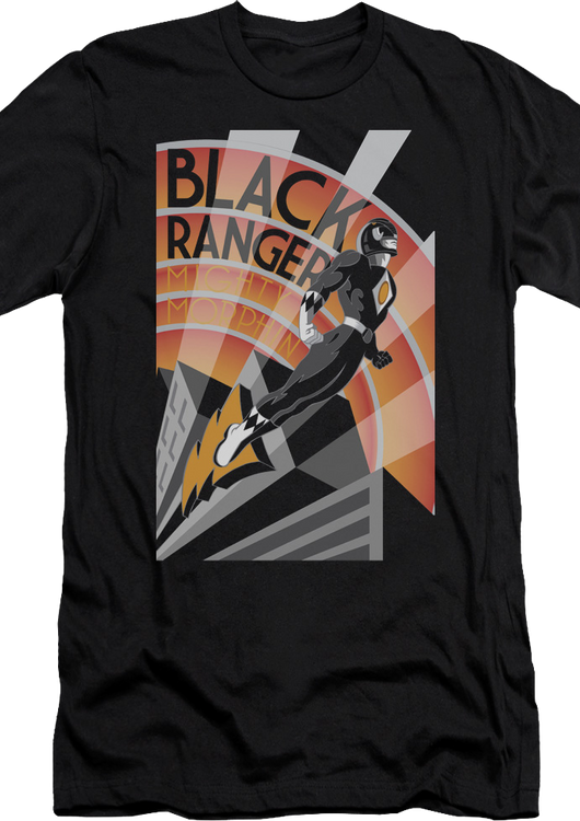Black Ranger Poster Mighty Morphin Power Rangers T-Shirt - main product image