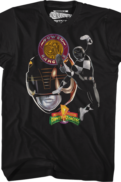 Black Ranger Profile Mighty Morphin Power Rangers T-Shirtmain product image