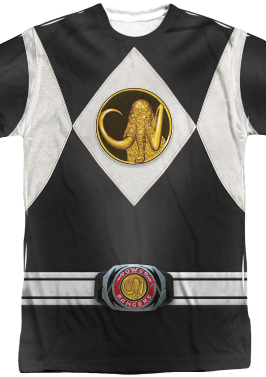 Black Ranger Sublimation Costume Shirt - main product image