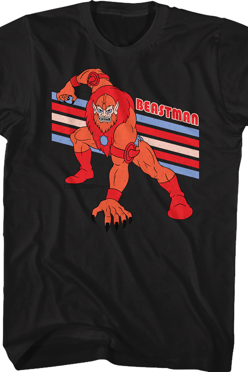 Black Retro Beast Man Masters of the Universe T-Shirtmain product image