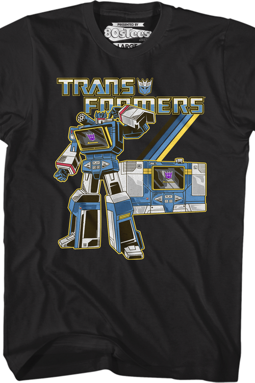 Black Retro Soundwave Transformers T-Shirtmain product image
