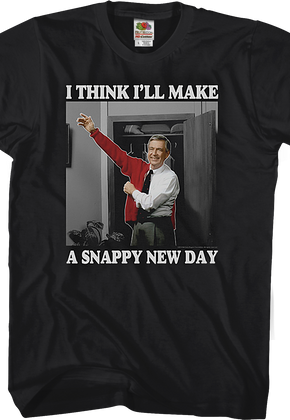 Black Snappy New Day Mr. Rogers T-Shirt