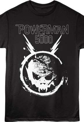 Black Space Skull Powerman 5000 T-Shirt