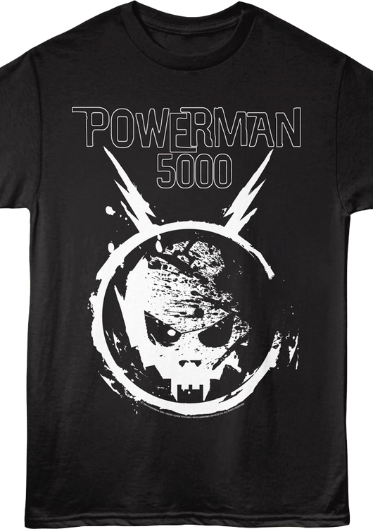 Black Space Skull Powerman 5000 T-Shirt - main product image