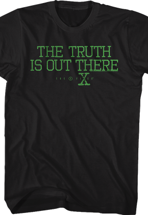 Black The Truth Is Out There X-Files T-Shirt