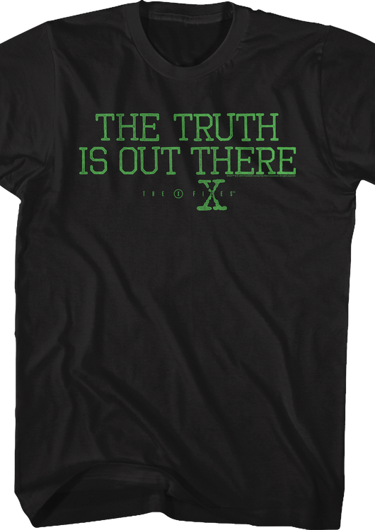 Black The Truth Is Out There X-Files T-Shirt - main product image