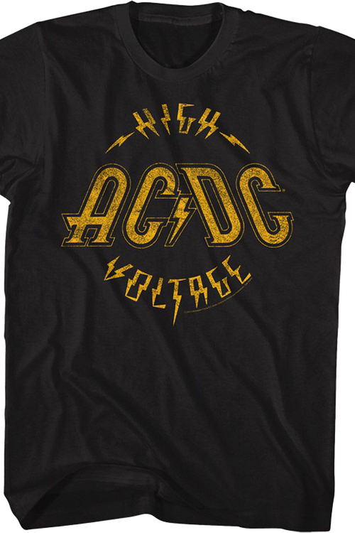 Black Vintage High Voltage ACDC Shirtmain product image