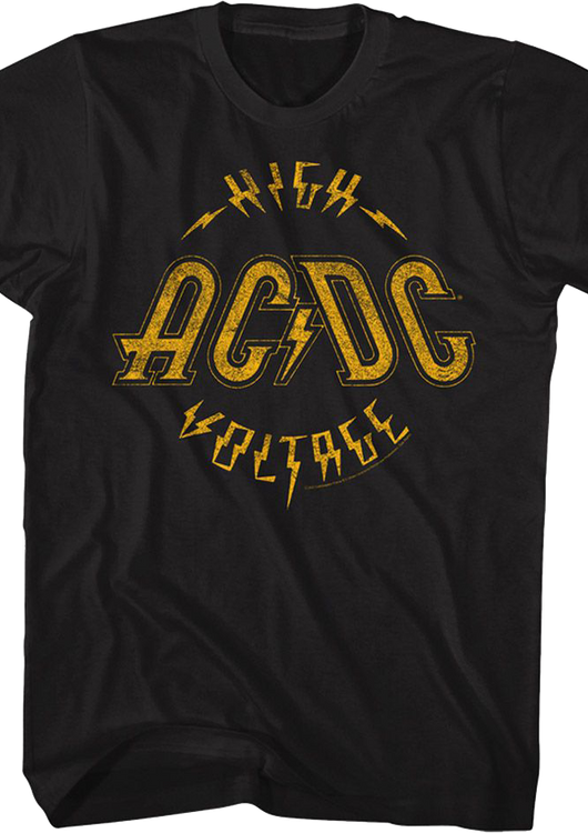 Black Vintage High Voltage ACDC Shirt - main product image