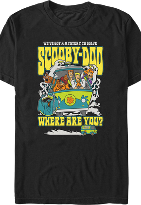 Black We've Got A Mystery To Solve Scooby-Doo T-Shirt
