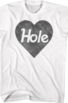 Black & White Heart Logo Hole T-Shirt