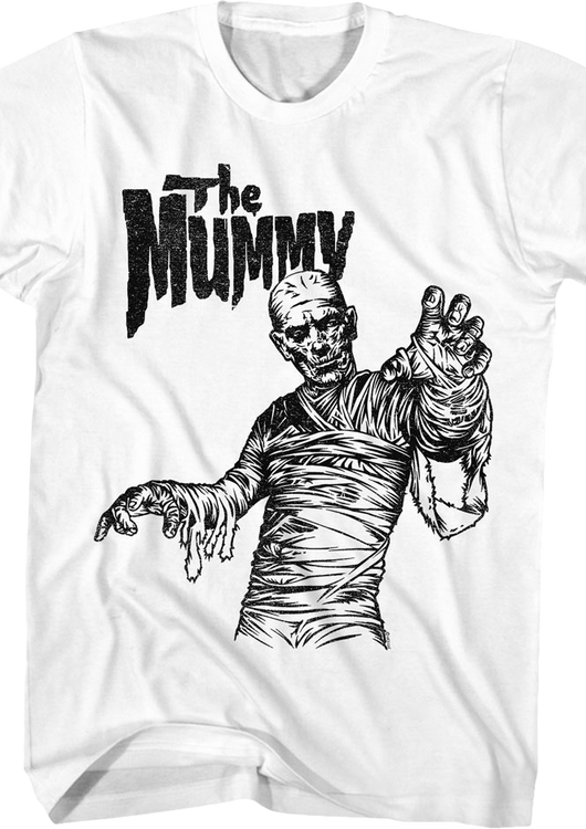 Black & White Monster The Mummy T-Shirt - main product image