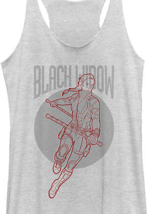 Ladies Black Widow Sketch Avengers Endgame Racerback Tank Top