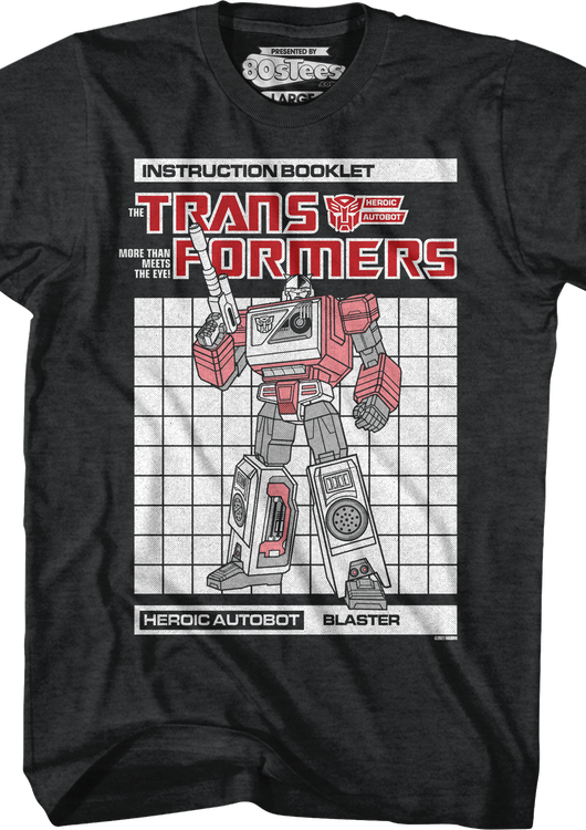 Blaster Instruction Booklet Transformers T-Shirt - main product image