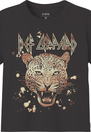 Bleached Leopard Def Leppard Crop Top