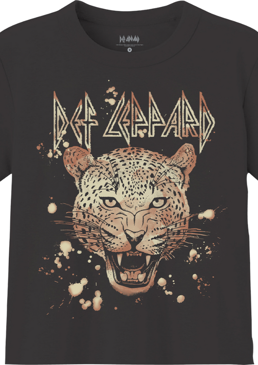 Bleached Leopard Def Leppard Crop Top - main product image