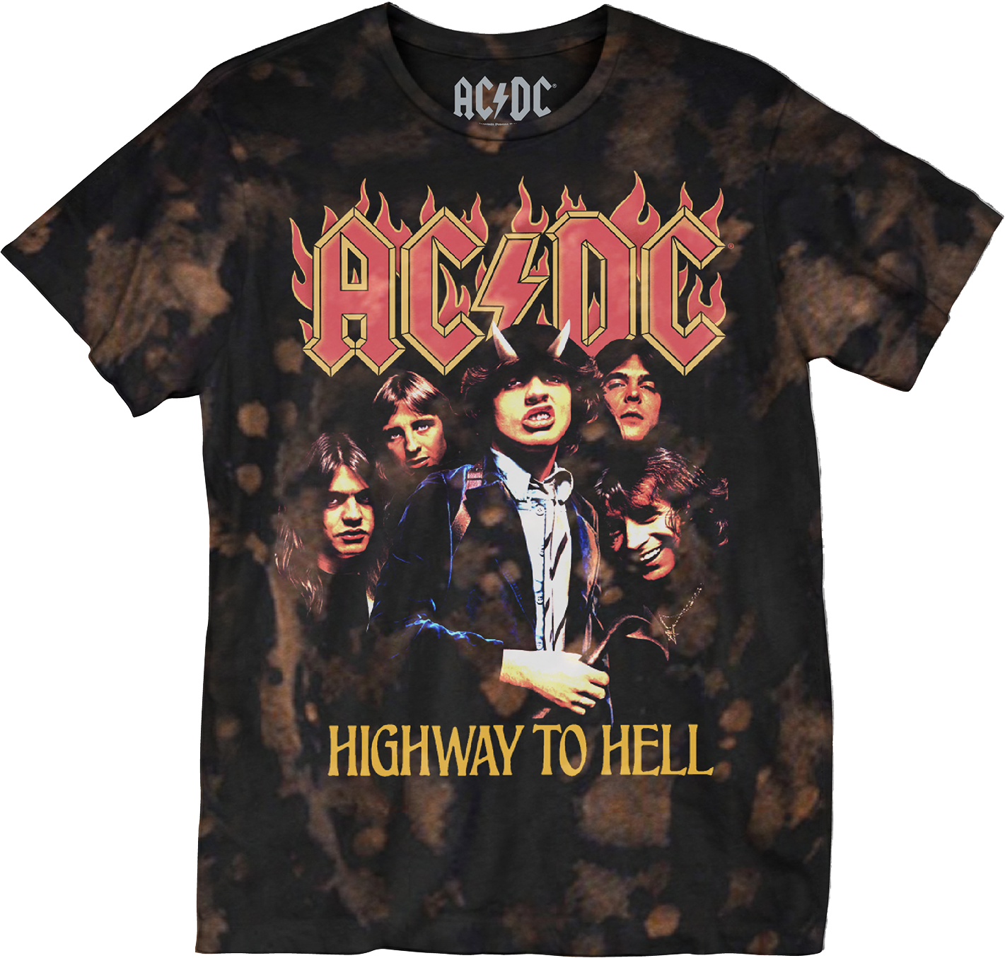 acdc tie dye shirt