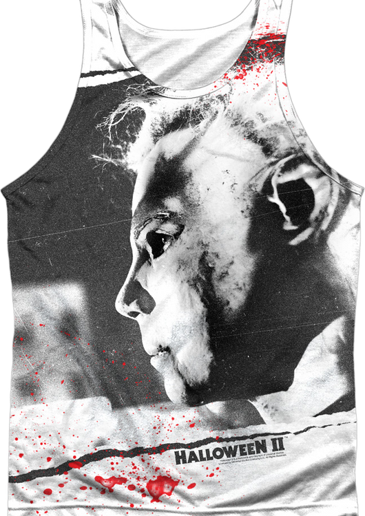 Blood-Splattered Michael Myers Halloween II Tank Top - main product image
