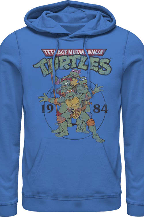 Boys Royal Blue Long Sleeve T Shirt with Teenage Mutant Ninja Turtles detail