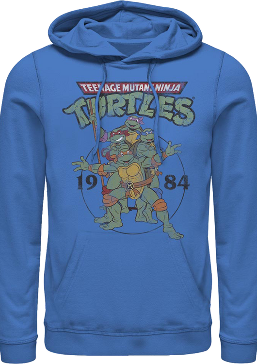 Blue 1984 Teenage Mutant Ninja Turtles Hoodie - main product image