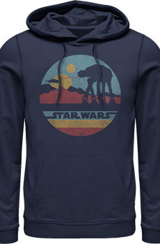 Blue AT-AT Silhouette Star Wars Hoodie