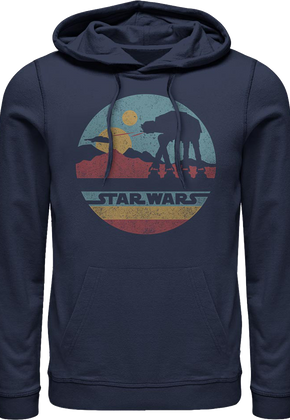 Blue AT-AT Silhouette Star Wars Hoodie