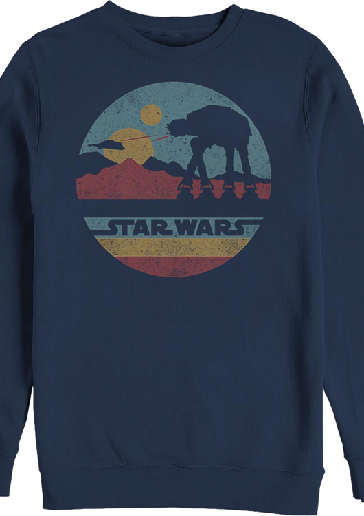 Blue AT-AT Silhouette Star Wars Sweatshirt - main product image