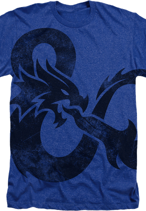 Blue Big Print Logo Dungeons & Dragons T-Shirt