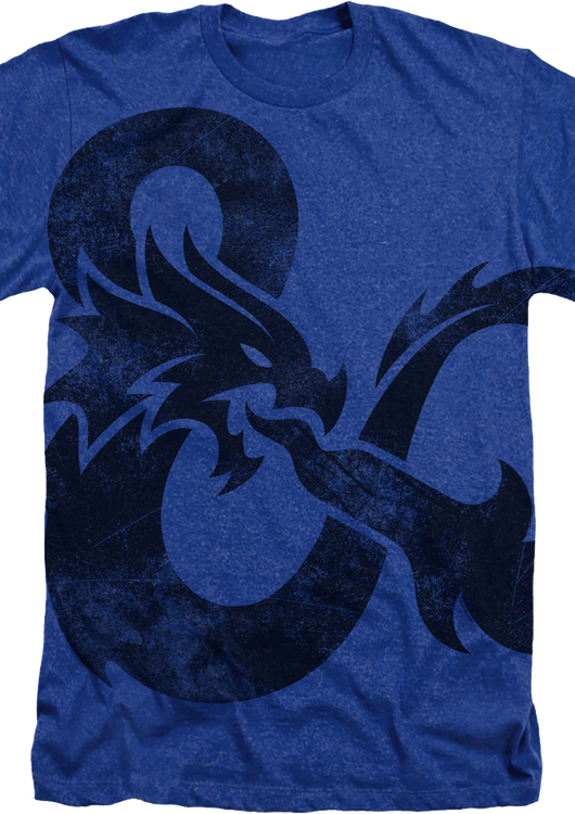 Blue Big Print Logo Dungeons & Dragons T-Shirt - main product image