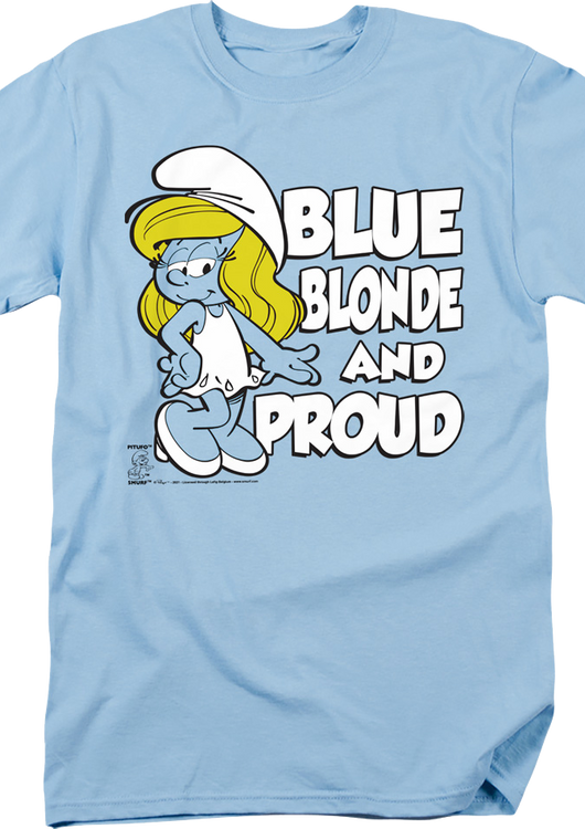 Blue Blonde And Proud Smurfs T-Shirt - main product image